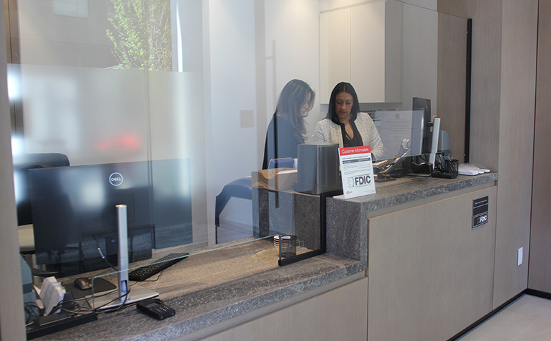 Colleagues working at the Hudson Yards Wealth Center